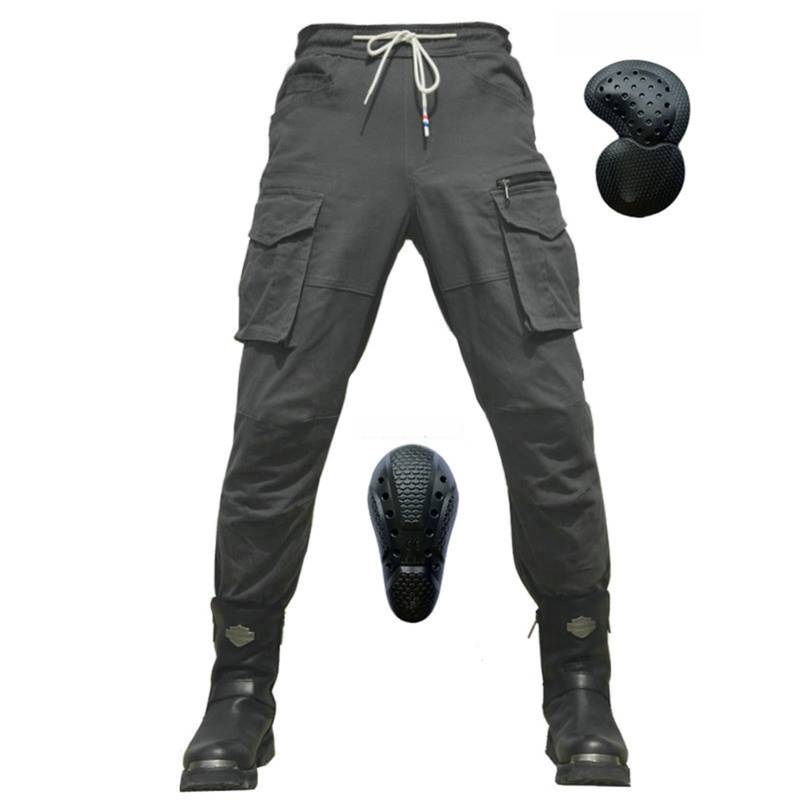 HOMDECR Herren Motorradhose,Motorradjeans Motorrad Hose Mit 2 Paar Protektoren An Hüfte Und KnieAbnehmbare Schutzhose, Atmungsaktivem, Verschleißfestem (Grau,XL) von HOMDECR