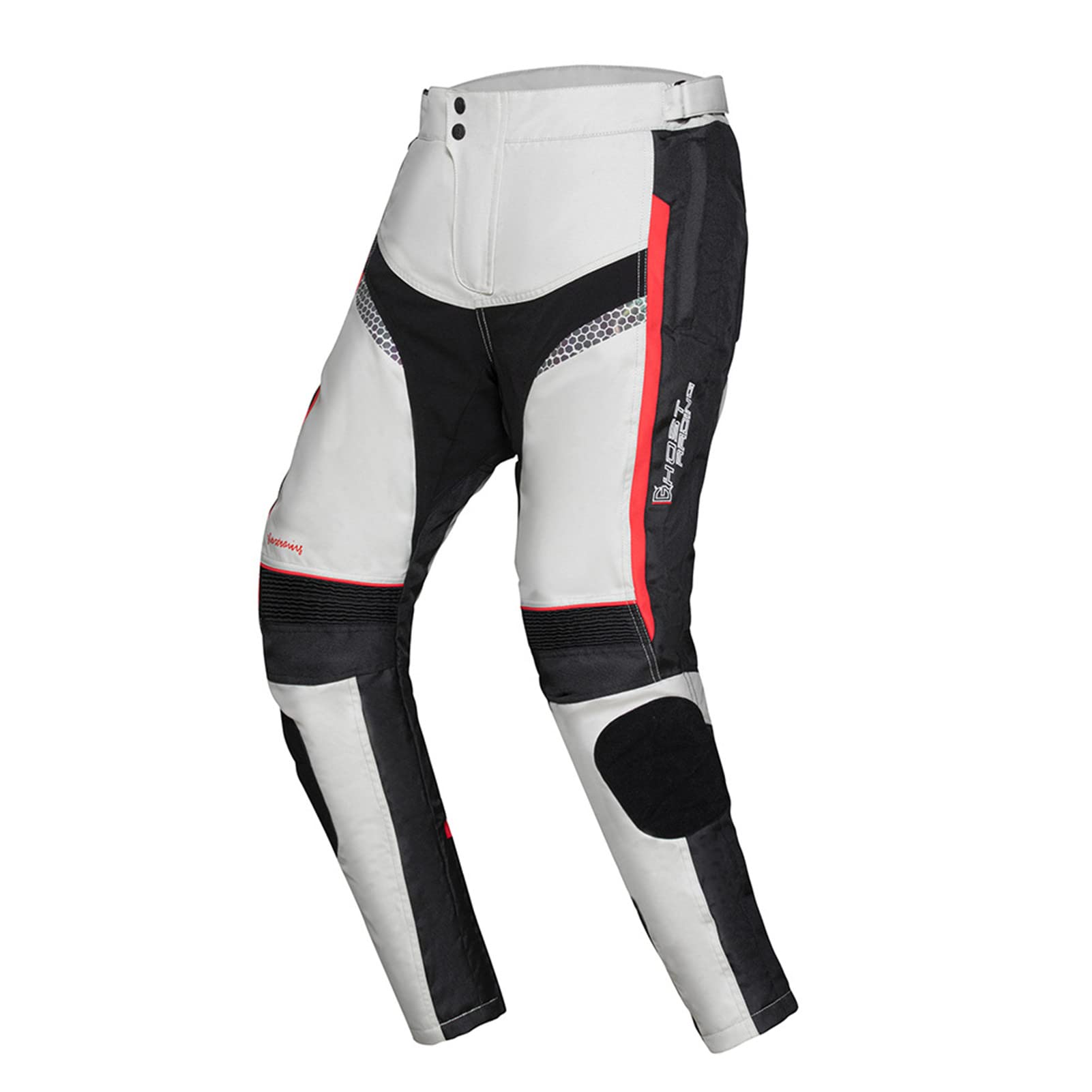 HOMDECR Herren-Motorradreithose Mit Gepanzerter Motorradhose Und Strapazierfähiger, Abnehmbarer CE-Rüstungs-Bikerhose Mit Herausnehmbarem Baumwollfutter (Weiss,L) von HOMDECR