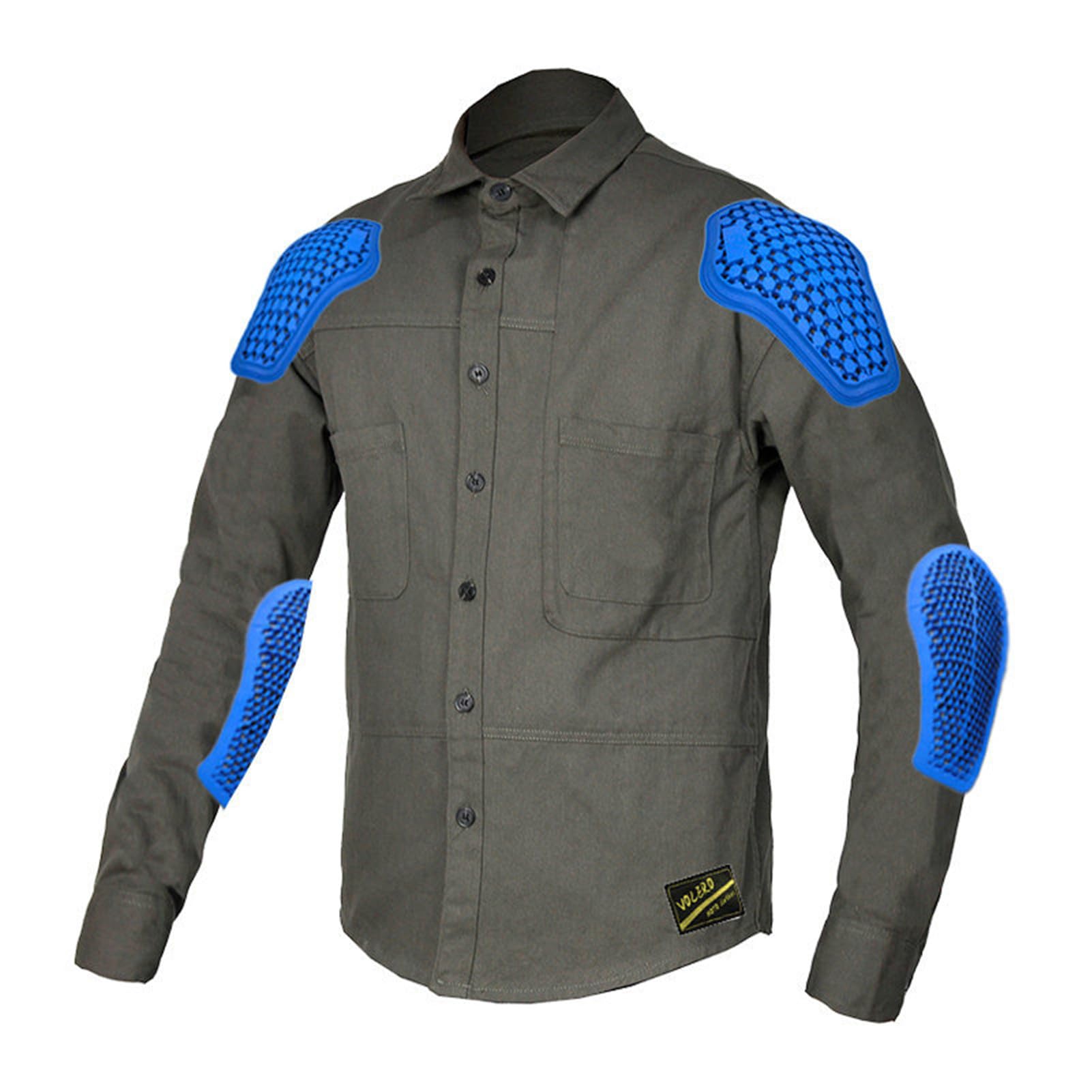 HOMDECR Motorradhemd –Herren – Damen – Ganzjahres-CE-Motorradhemd, Vollständig Verstärktes Motorradhemd (Grün,2XL) von HOMDECR