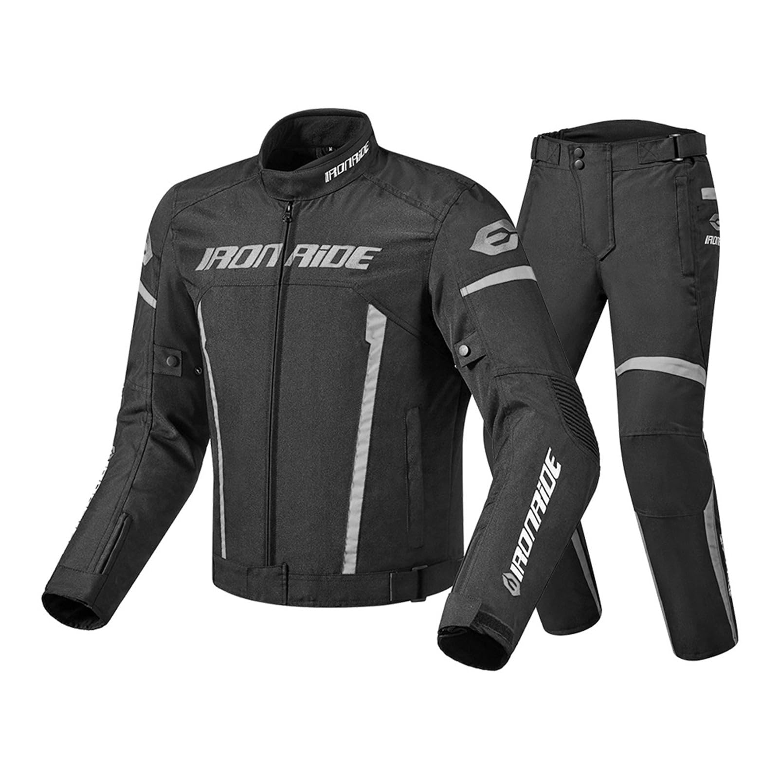 HOMDECR Motorradjacke, Wasserdicht, CE-Protektoren, Jacke Mit Protektoren, Motorradfahrer, Rennfahrer, Reitjacke Für Herren (Anzug (Grau),L) von HOMDECR