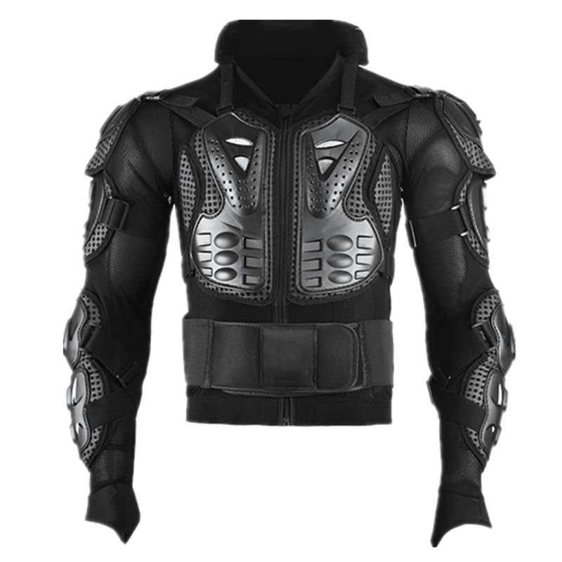 Motorrad-Schutzpanzer Brust Rücken Rückenpanzer Schutz Gepanzerte Jacke Kleidung Für Motorrad (Unisex) (Black,4XL) von HOMDECR