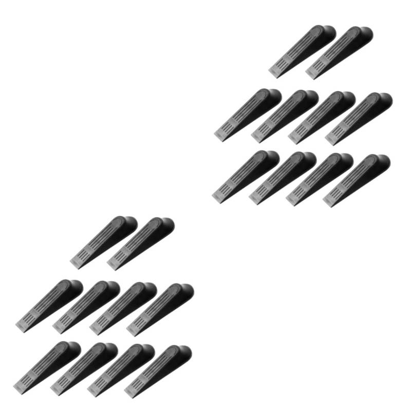 HOMFAMINI 20 Stk Tür Stecker Türstopper Sicherheitstürkeil Türkeilanschlag Schiebetürkeil Kindersichere Tür Türzugsperre Türknaufstopper Türblocker Schwere Tür Bodenstopper Plastik Black von HOMFAMINI