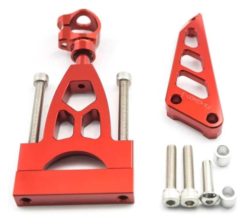 Für CB400 Für VTEC CB400SF 1999-2015 Motorrad Lenkung Dämpfer Stabilisator Dämpfer Halterung Unterstützung Kit Lenkungsdämpfer(Red Bracket) von HOMRMBUBP