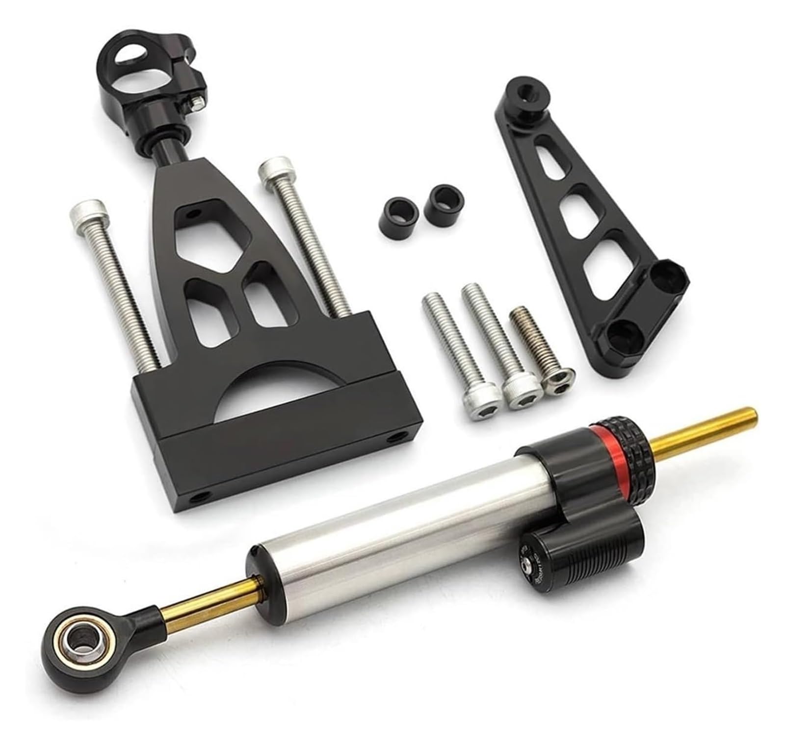 Für CB400 Für VTEC CB400SF 1999-2015 Motorrad Lenkung Dämpfer Stabilisator Dämpfer Halterung Unterstützung Kit Lenkungsdämpfer(Set 4) von HOMRMBUBP