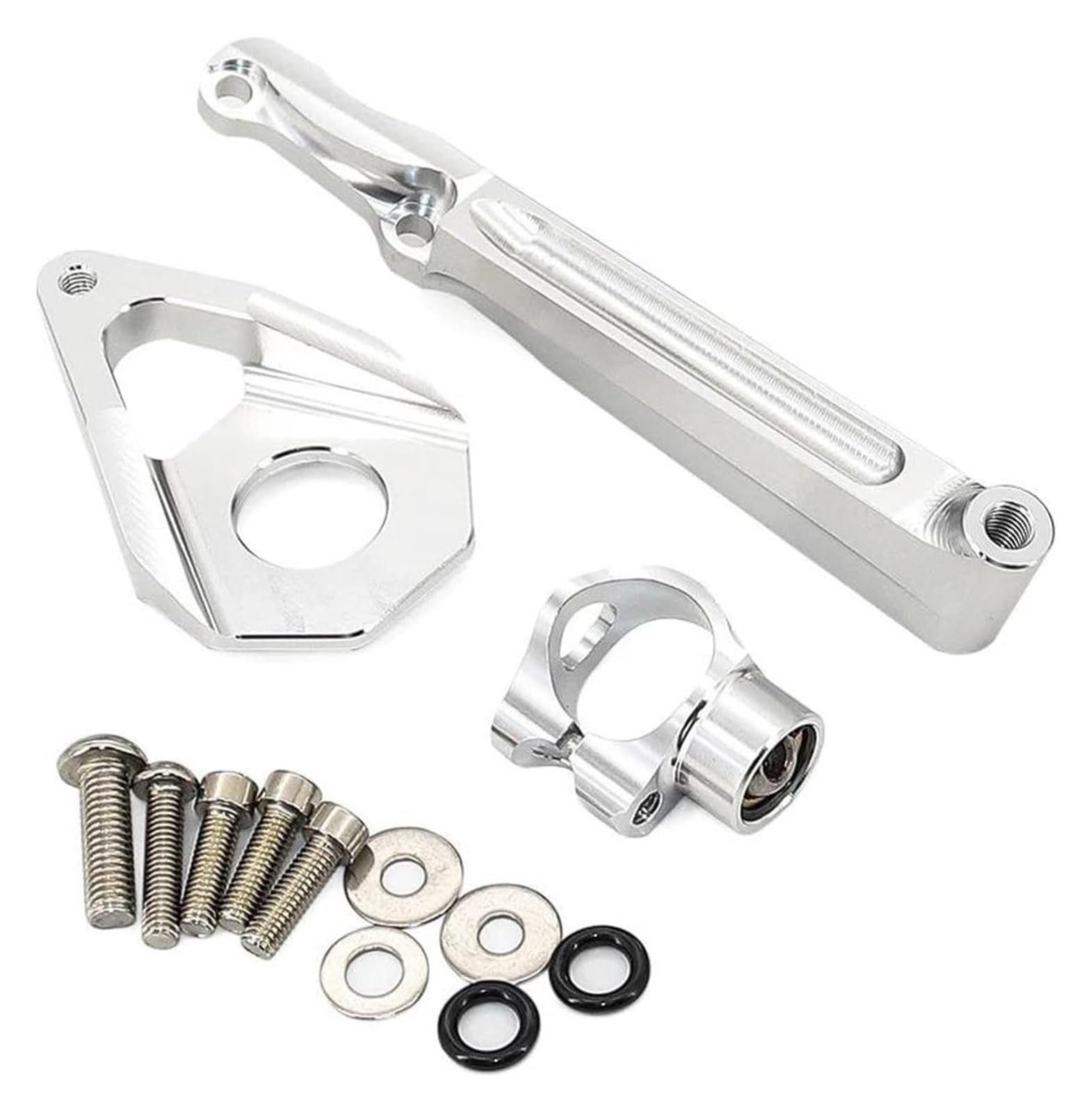 Für CBR600RR CBR 600RR CBR 600 RR 2005 2006 Motorrad Stabilisator Lenkung Dämpfer Halterung Montieren Unterstützung Kit Lenkungsdämpfer(Bracket Silver) von HOMRMBUBP