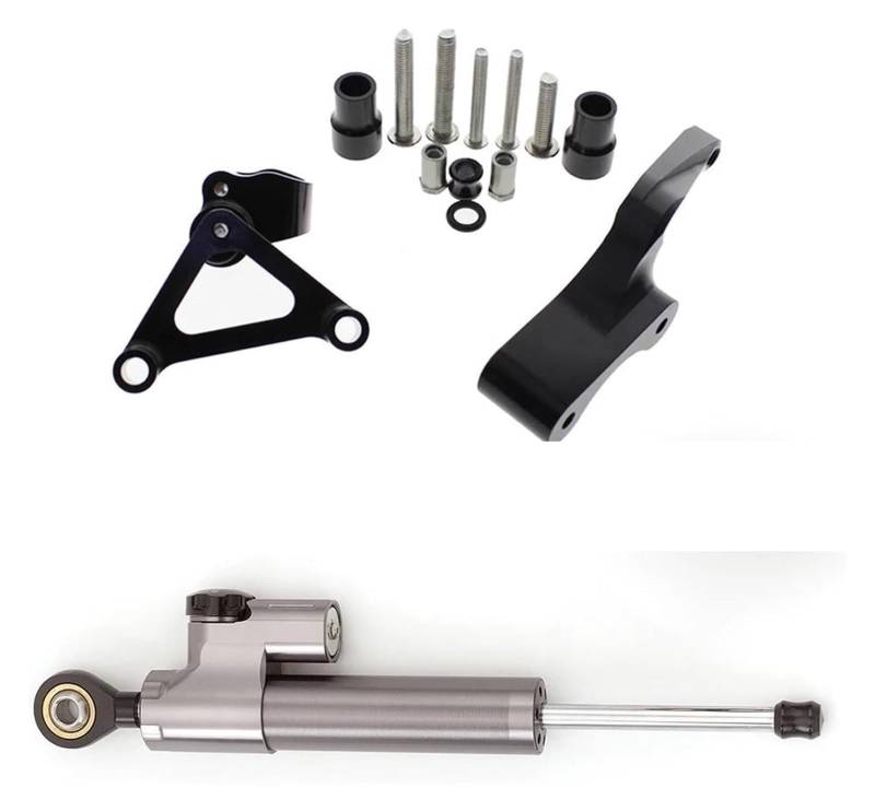 Für D&ucati 696 796 795 Für Mon&Ster Motorrad Aluminium Lenkung Stabilisieren Dämpfer Halterung Unterstützung Montage Kit Stabilisator Dämpfer Lenkungsdämpfer(4) von HOMRMBUBP