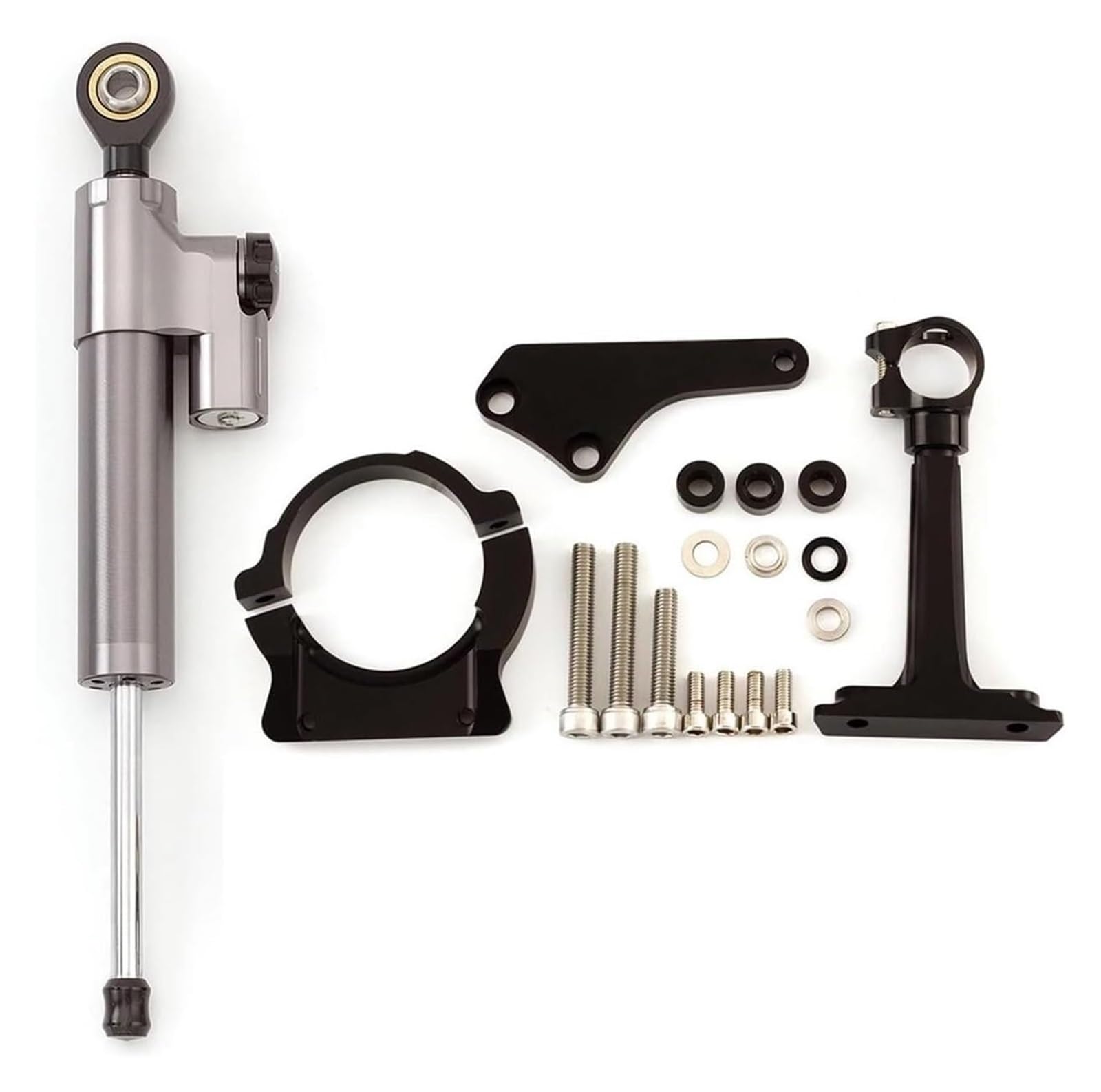 Für Kawa&saki ER6N ER6F Für Ninja 650R 650 R ER-6F ER-6N 2006-2008 Motorrad Lenkung Dämpfer Stabilisator Halterung Montage Kit Lenkungsdämpfer(Set 6) von HOMRMBUBP