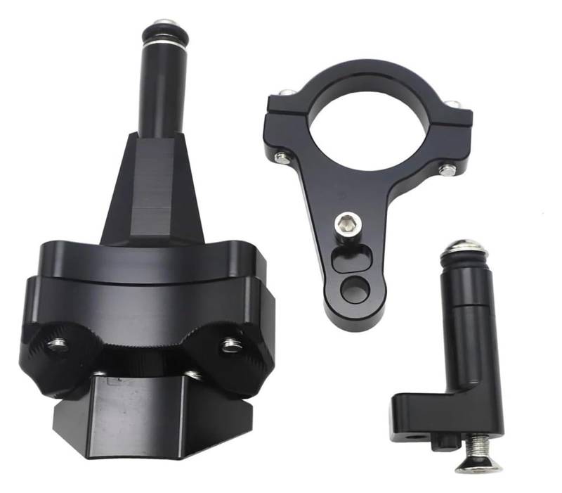 Für Kawa&saki Für Ninja 400 2019-2022 Z400 ZX-4R 2018-2019 Stabilisator Dämpfer Motorrad Lenkung Dämpfer Halterung Montage Kit Lenkungsdämpfer(Schwarz) von HOMRMBUBP