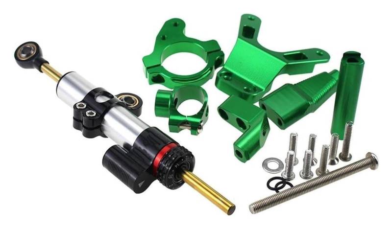 Für Kawa&saki Für Ninja 650 2017-2021 Motorrad Lenkung Dämpfer Halterung Montage Unterstützung Kit Stabilisator Dämpfer Lenkungsdämpfer(Set 2) von HOMRMBUBP