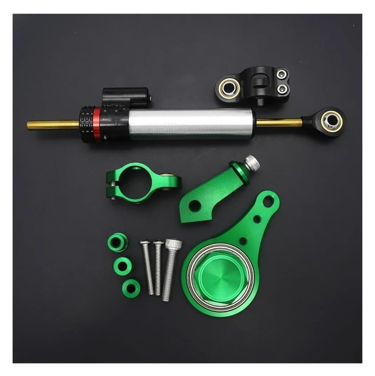 Für Kawa&saki Für Ninja ZX6R 636 2005 2006 Motorrad Lenkungsdämpfer Stabilisator Mit Halterung Unterstützung Stabilisator Dämpfer Lenkungsdämpfer(17) von HOMRMBUBP