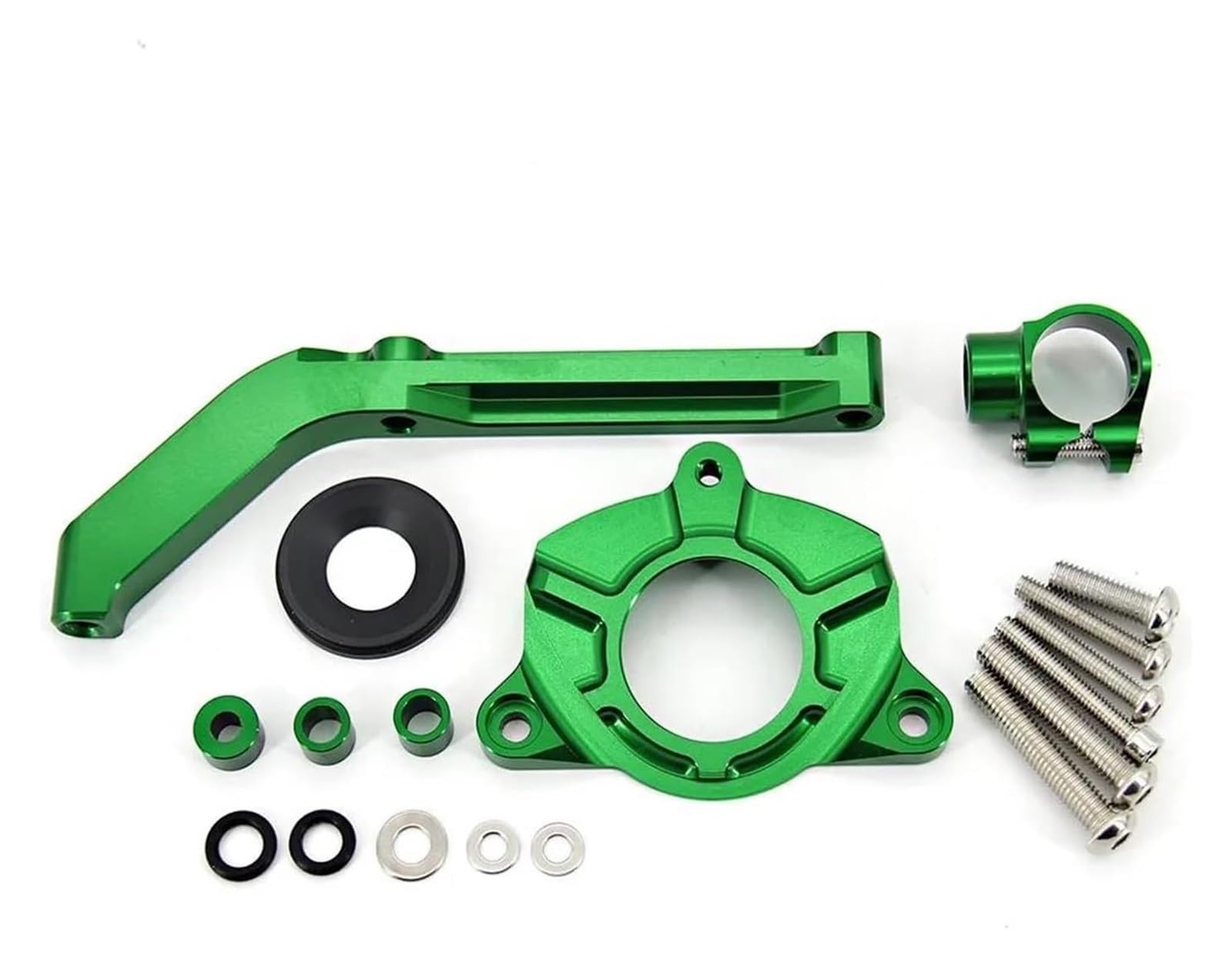 Für Kawa&saki Z1000 Z 1000 2014-2017 Stabilisator Dämpfer Motorrad Lenkung Dämpfer Stabilisator Halter Halterung Montage Lenkungsdämpfer(Green Support) von HOMRMBUBP