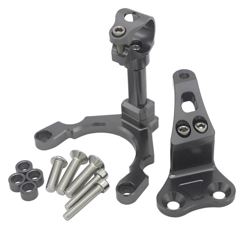 Für Kawa&saki Z900 2017-2022 Motorrad Lenken Unterstützung Lenkung Stabilisator Motocross Dämpfer Halterung Mount Kit Stabilisator Dämpfer Lenkungsdämpfer(Gray) von HOMRMBUBP