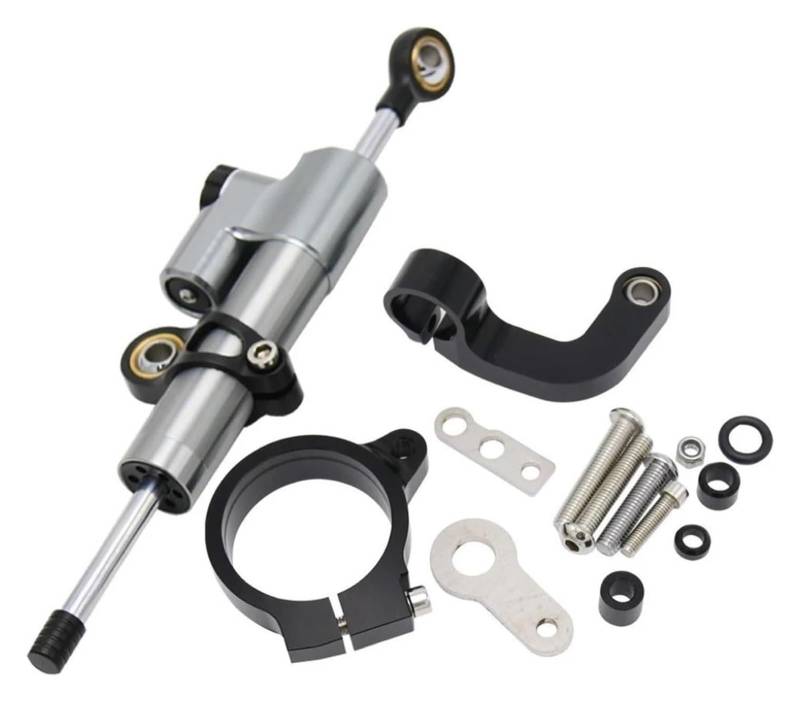 Für R1200GS R 1200 GS LC 2013-2017 Stabilisatordämpfer Motorrad-Lenkungsdämpfer Stabilisatorhalterung Mount Kit Lenkungsdämpfer(Titanium) von HOMRMBUBP