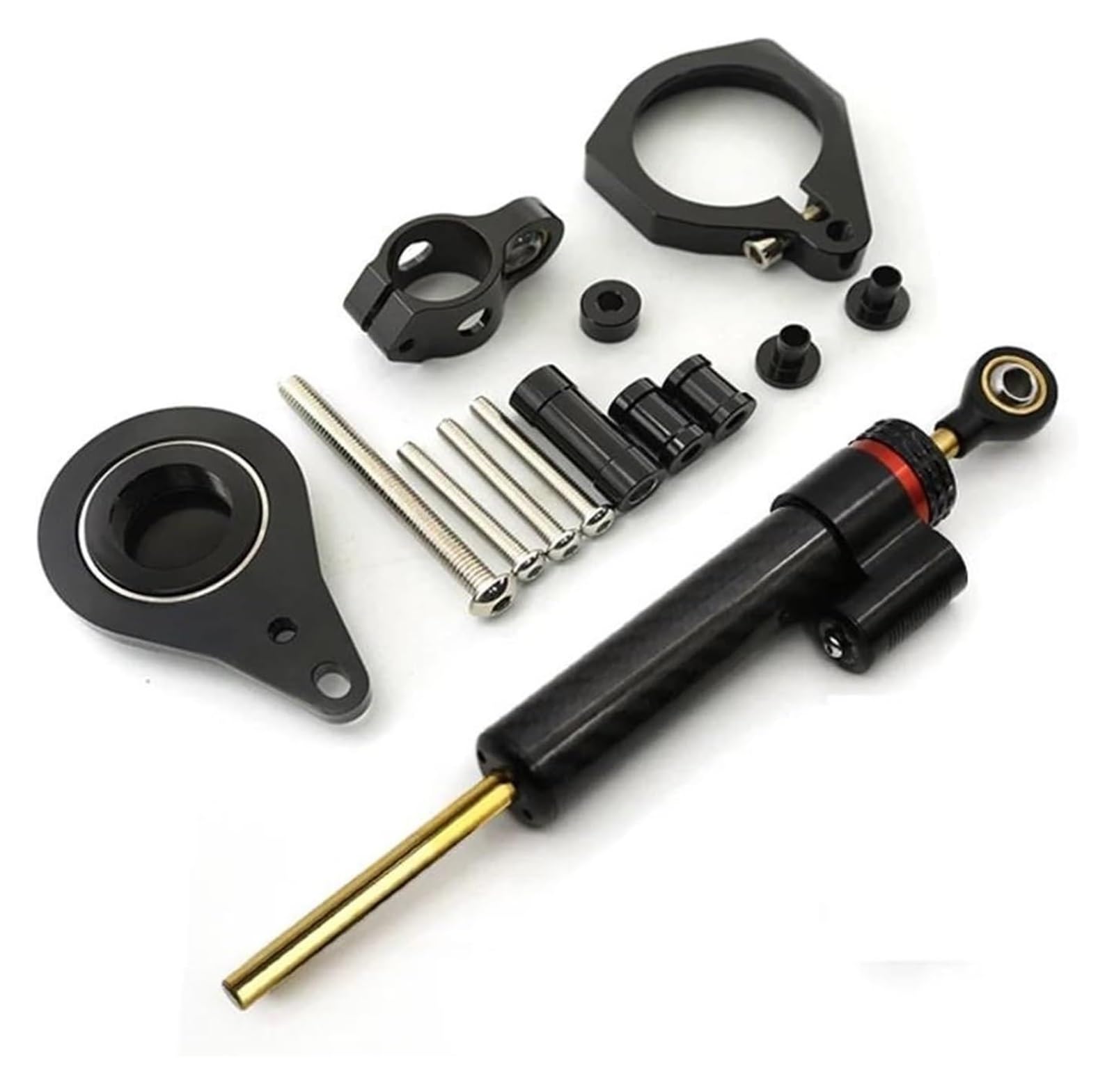 Für S1000RR S 1000 RR 2010-2015 Motorradstabilisator Lenkungsdämpfer Montagehalterung Support Kit Stabilisatordämpfer Lenkungsdämpfer(Set 1) von HOMRMBUBP