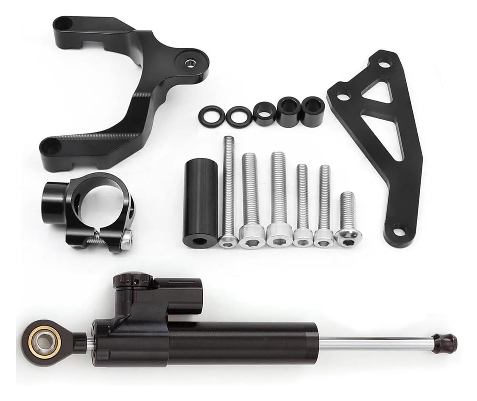 Für Suz&uki GSR750 2011-2015 GSR600 2006-2010 Stabilisator Dämpfer Motorrad Lenkung Dämpfer Schock Abosber Montage Halterung Kit Lenkungsdämpfer(Set 2) von HOMRMBUBP