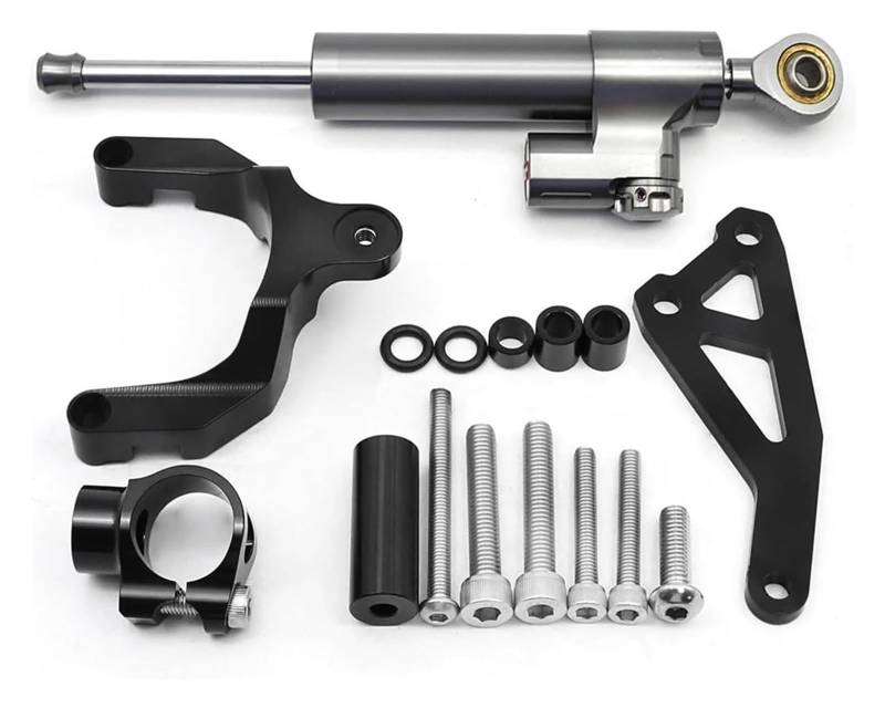 Für Suz&uki GSR750 2011-2015 GSR600 2006-2010 Stabilisator Dämpfer Motorrad Lenkung Dämpfer Schock Abosber Montage Halterung Kit Lenkungsdämpfer(Set 3) von HOMRMBUBP