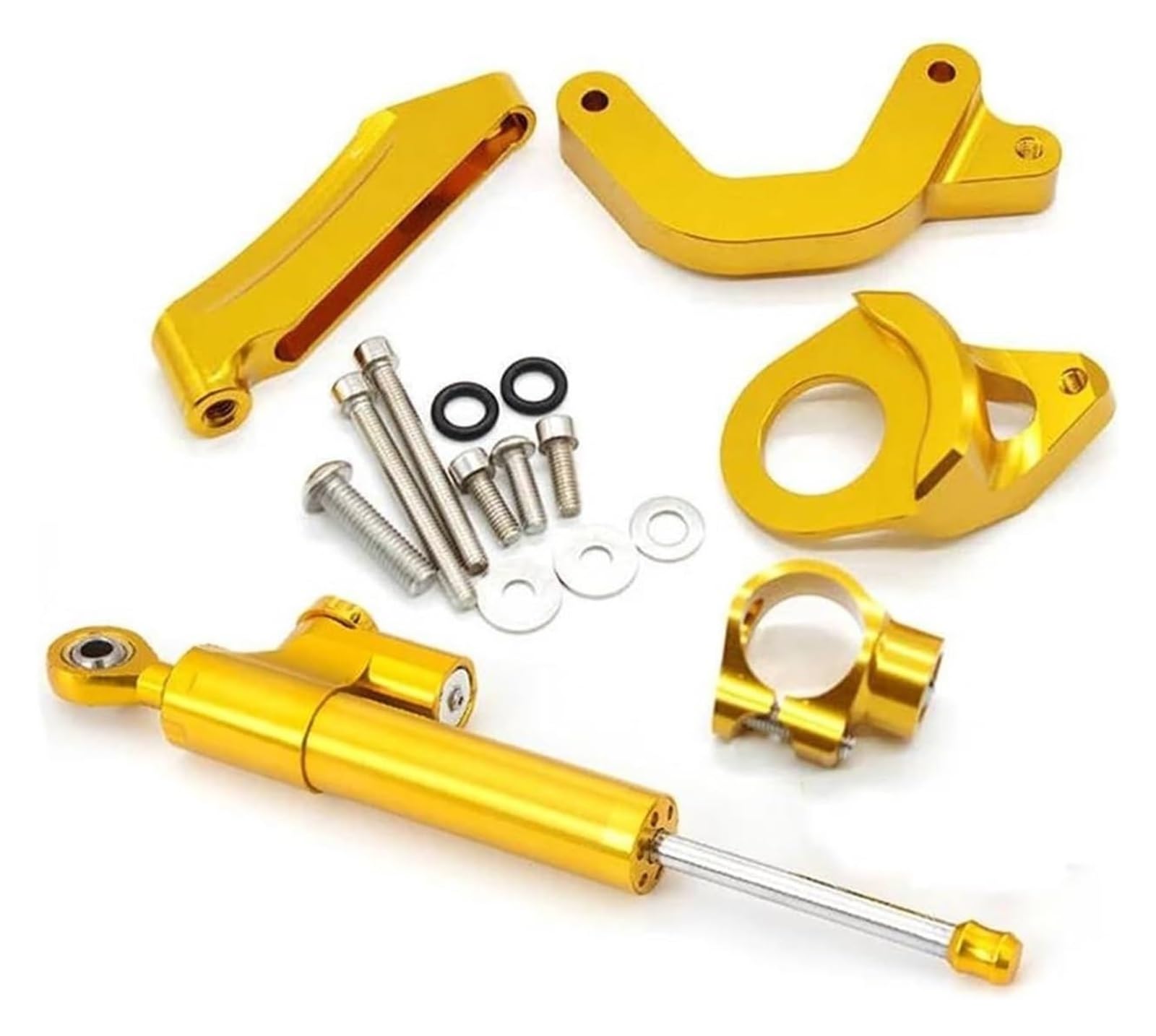 Für Suz&uki GSX1300R Für Haya&busa 1300 1998-2019 Motorrad Lenkung Dämpfer Stabilisator Halterung Kit Stabilisator Dämpfer Lenkungsdämpfer(Set 3) von HOMRMBUBP