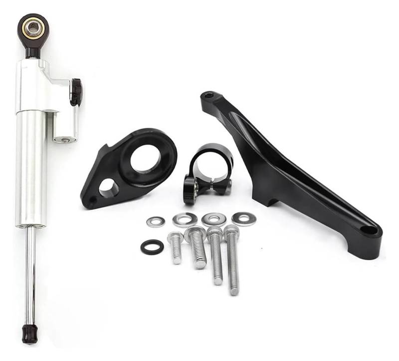 Für Suz&uki SV650 2016-2022 Motorrad Einstellbare Lenkung Dämpfer Stabilisator Halterung Montage Unterstützung Kit Halter Stabilisator Dämpfer Lenkungsdämpfer(Set 8) von HOMRMBUBP