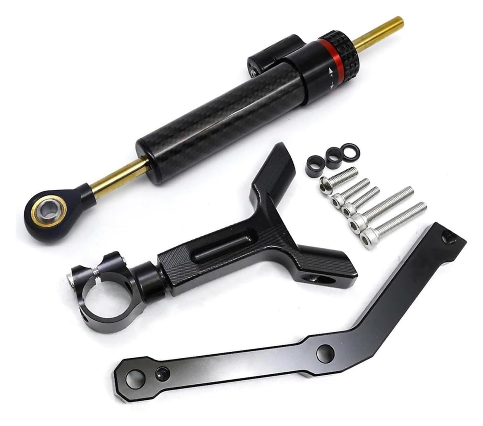 Für T&riumph Für Street Triple 765 S/R RS 2017-2022 Stabilisator Dämpfer Motorrad Lenkung Dämpfer Stabilisator Halterung Montage Kit Lenkungsdämpfer(Set 1) von HOMRMBUBP