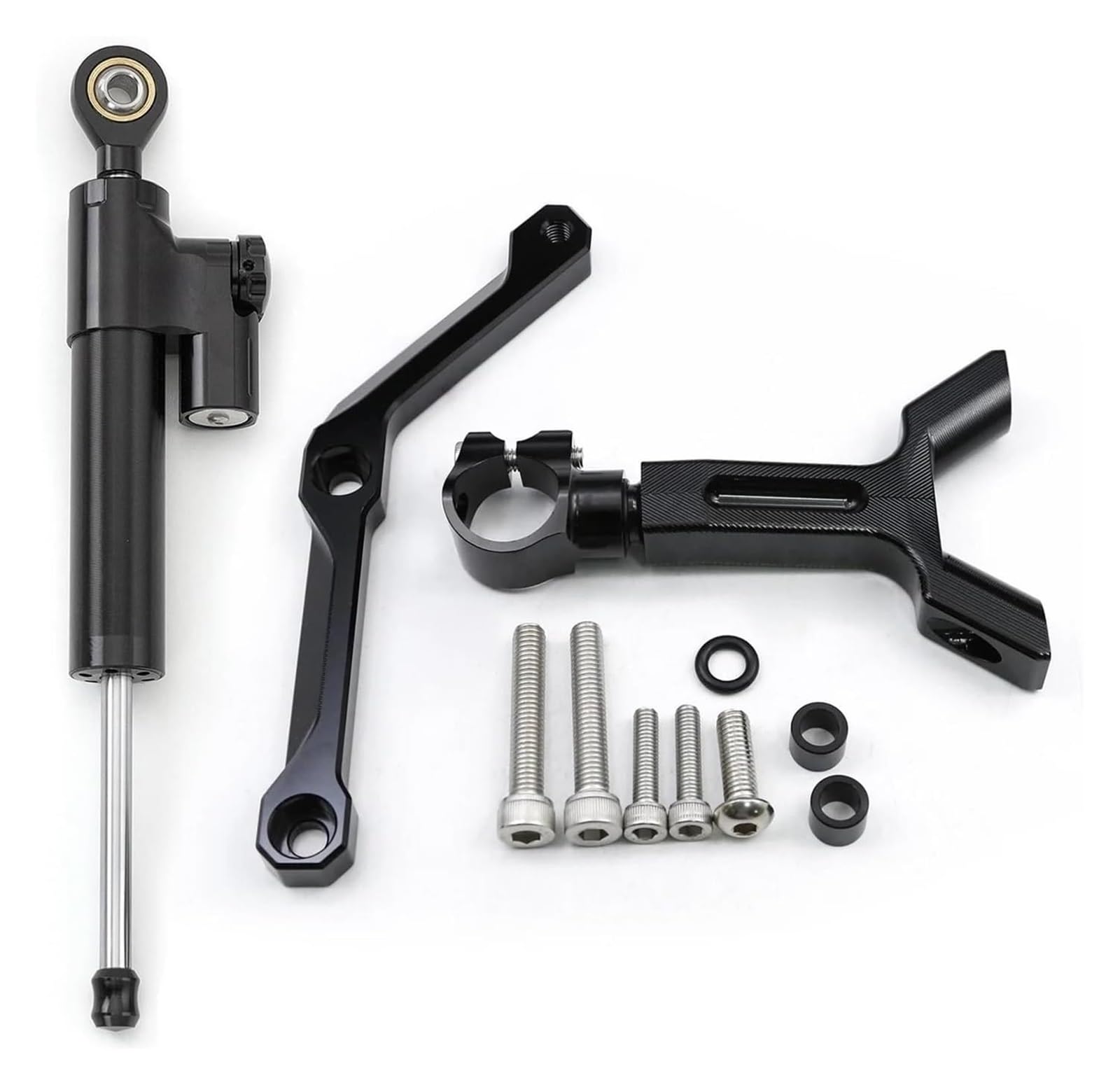 Für T&riumph Für Street Triple 765 S/R RS 2017-2022 Stabilisator Dämpfer Motorrad Lenkung Dämpfer Stabilisator Halterung Montage Kit Lenkungsdämpfer(Set 3) von HOMRMBUBP