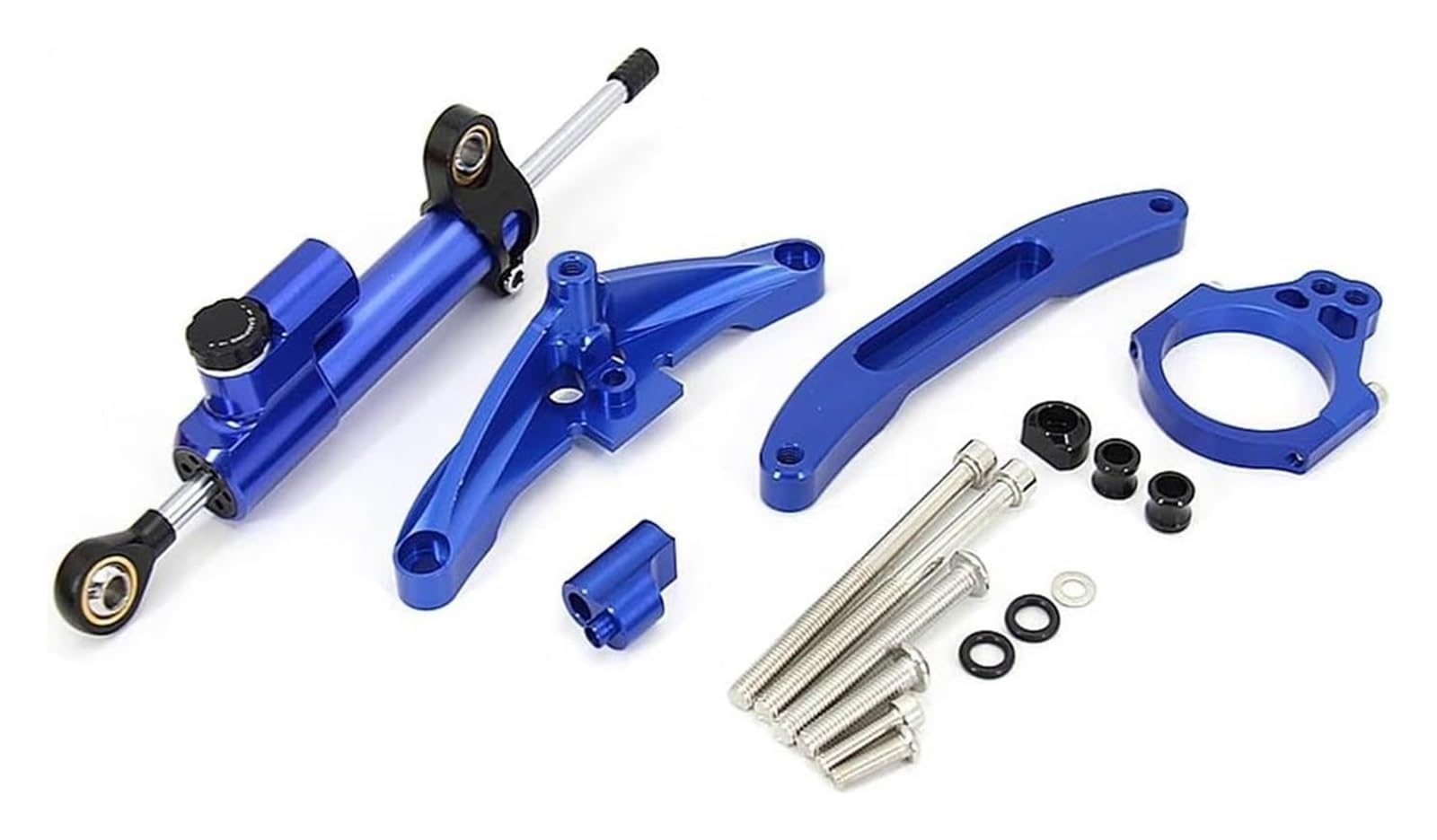 Für Y&amaha FZ1 Für FAZER 2006-2015 Motorrad Aluminium Lenkungsdämpfer Halterung Set Stabilisator Lineardämpfer Montageunterstützung Lenkungsdämpfer(Blau,B) von HOMRMBUBP