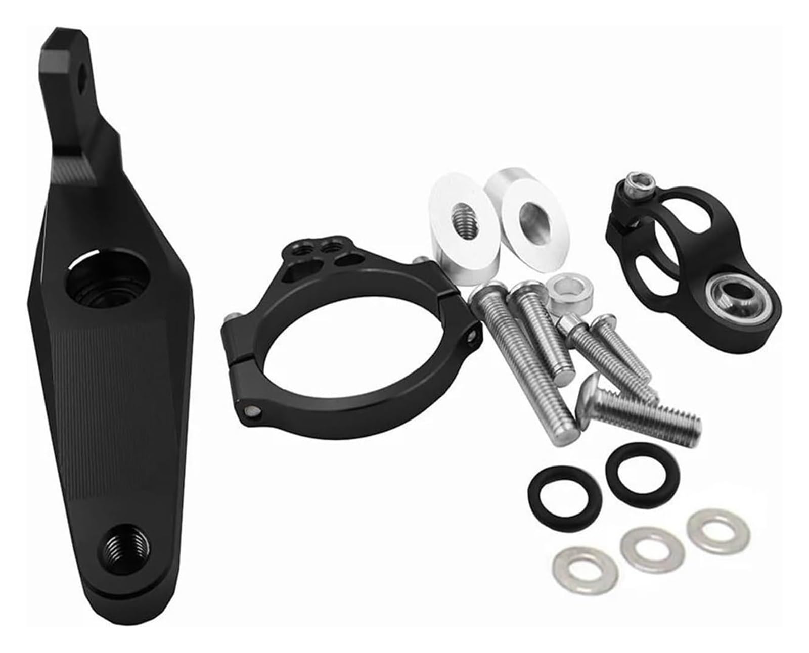 Für Y&amaha Für MT-09 Für MT 09 Für MT-09 2021 2022 Motorradstabilisator-Lenkungsdämpfer-Montagehalterungssatz Lenkungsdämpfer(Schwarz,Bracket) von HOMRMBUBP