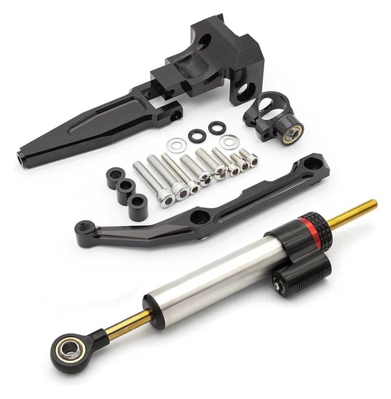 Für Y&amaha Für Tracer Für MT09 FJ09 2016-2020 Motorrad-Lenkungsdämpfer-Stabilisator-Dämpfer-Halterungs-Unterstützungssatz Lenkungsdämpfer(Set 5) von HOMRMBUBP