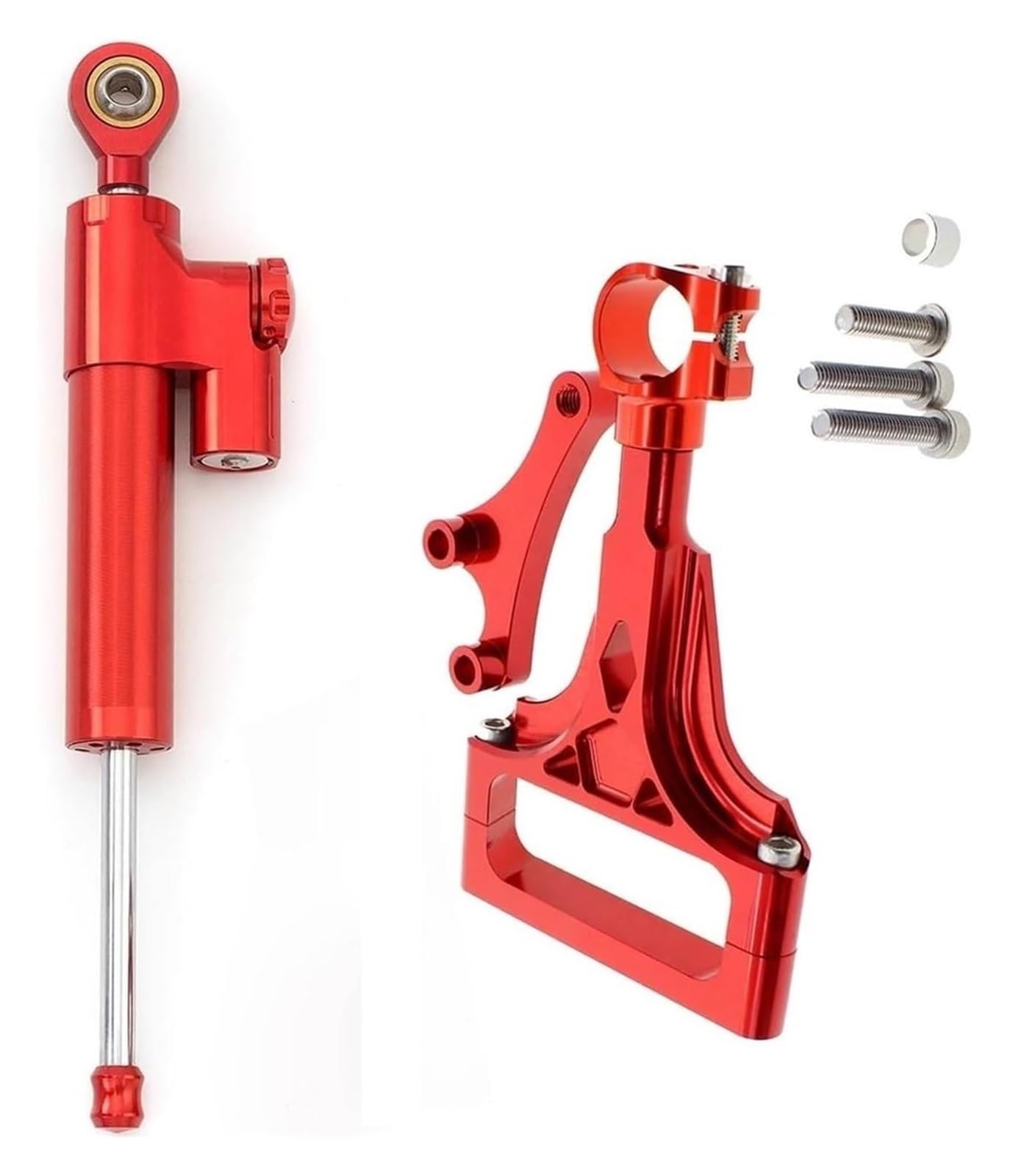 HOMRMBUBP Für Kawa&saki Z1000 Z 1000 2016-2021 Motorrad Lenkung Dämpfer Stabilisator Dämpfer Halterung Montage Kit Lenkungsdämpfer(rot) von HOMRMBUBP