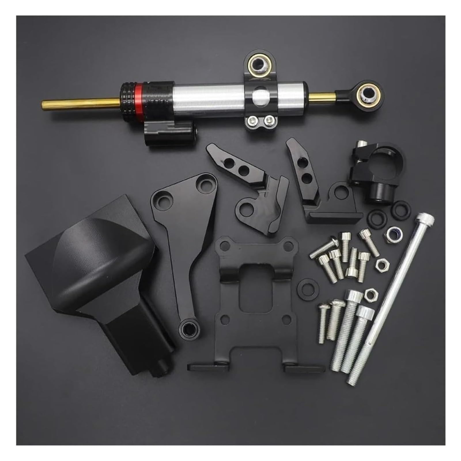 HOMRMBUBP Für Y&amaha Für MT-07 FZ-07 2013-2019 Motorrad-Lenkungsdämpfer-Kit Montagehalterung Stoßdämpfer-Richtungsdämpfungshalterung Lenkungsdämpfer(2) von HOMRMBUBP