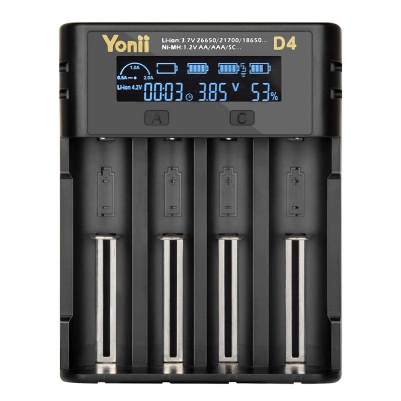 HOMSFOU 4 LCD-Ladegerät usb ladegeräte charger batterieladegerat akuladegeraet зарядное для аккумулятора ein Batterieladegerät Intelligentes Batterieladegerät aaa ladegerät von HOMSFOU