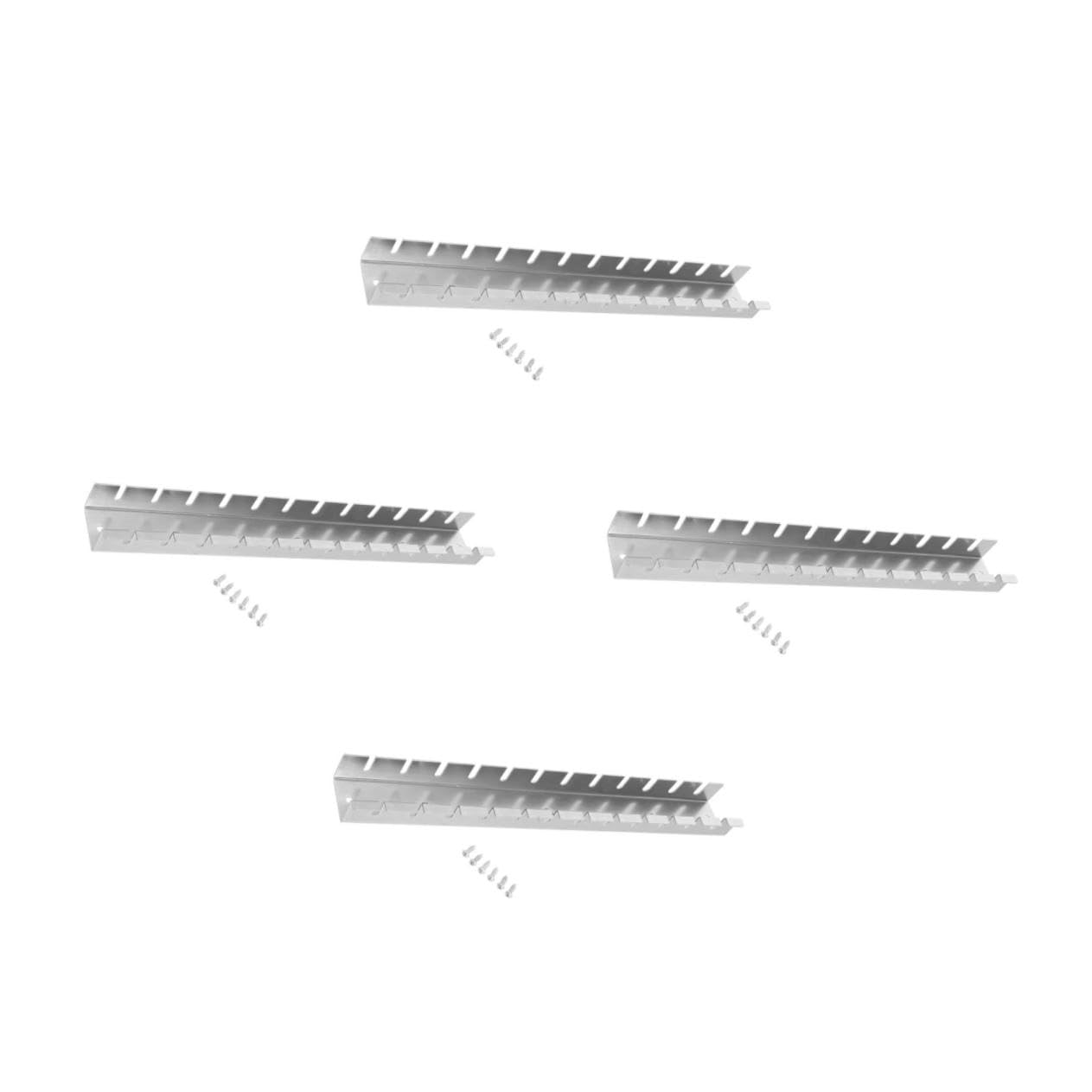 HOMSFOU 4 Stück Kabelorganisator Hardware-Haken Lichtstativhaken Plattenknöpfe Tasten Schraubendreher Halter Werkzeugorganisation Pegboard -Haken Schraubendreher-Organizer Stahl Silver von HOMSFOU