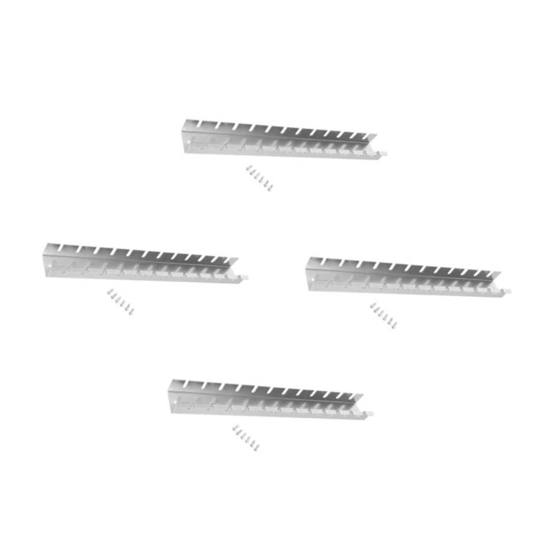 HOMSFOU 4 Stück Kabelorganisator Hardware-Haken Lichtstativhaken Plattenknöpfe Tasten Schraubendreher Halter Werkzeugorganisation Pegboard -Haken Schraubendreher-Organizer Stahl Silver von HOMSFOU