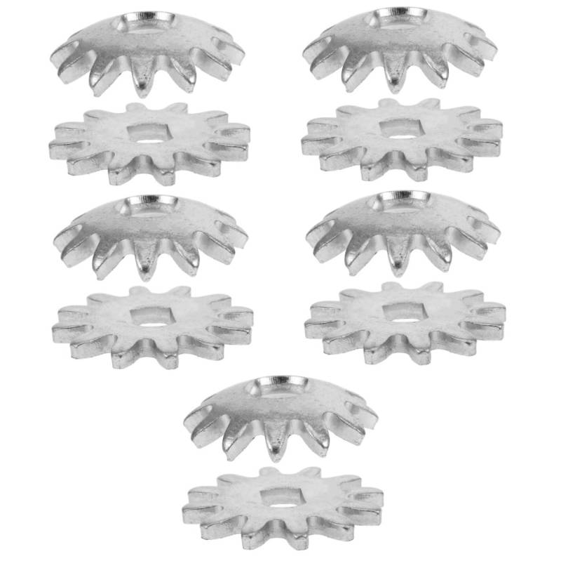 HOMSFOU 5 Sätze Wagenhebergetriebe Wagenheber Zubehör Auto Reparatur Zubehör Stützfuß Kopfhöreradapter Teil Für Hydraulischen Wagenheber Aus Metall Zahnradzubehör Eisen Silver 2 Stück * 5 von HOMSFOU