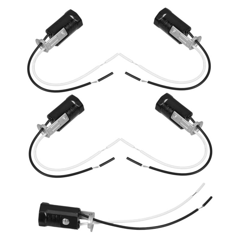 HOMSFOU 5st Lampenfassung Aus Bakelit Zum Einstecken E12 Auf E27 Adapter E12-glühbirnen-konverter E12-fassung Mit Kabelanschlüssen E12 Auf E26 Adapter Lampenhalter Kupferleitfolie Black von HOMSFOU