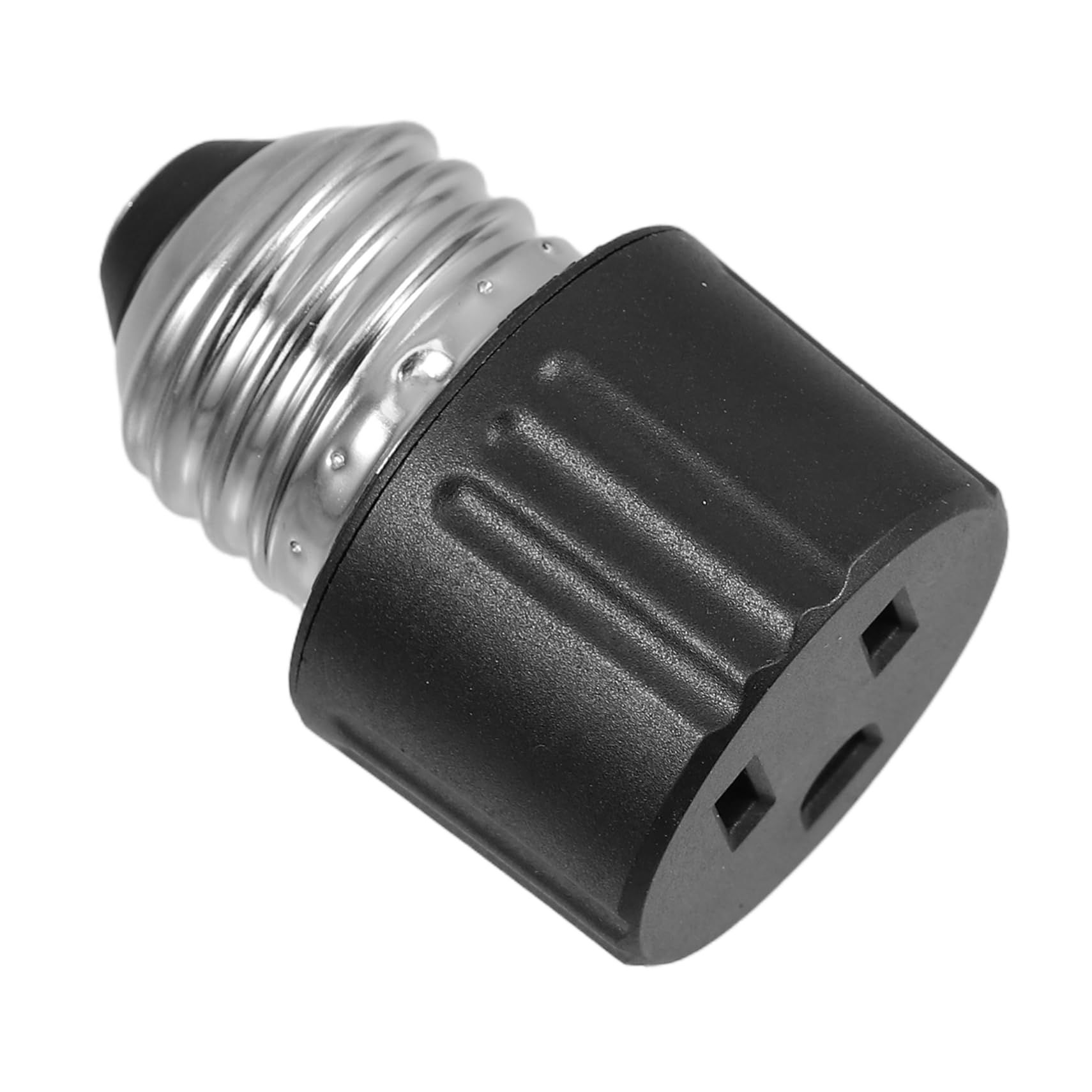 HOMSFOU Lampenkopfadapter Stiftlichtadapter Lampenkonverter Außenlichtsteckdose E-Lampenadapter Lampenfassung Adapter E26-auf-3-Stift-Stecker-Adapter Licht Steckdose Plastik Black von HOMSFOU