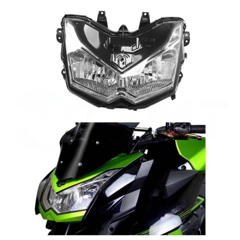 HOMXDBCM Motorrad Scheinwerfer Baugruppe für Kawasaki Z1000 2003-2020,Wasserdicht Stoßfest DRL Motorradzubehör,Z1000 10-13 von HOMXDBCM