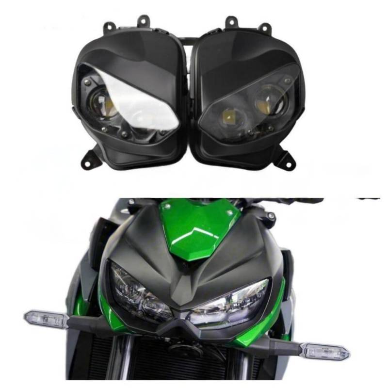 HOMXDBCM Motorrad Scheinwerfer Baugruppe für Kawasaki Z1000 2003-2020,Wasserdicht Stoßfest DRL Motorradzubehör,Z1000 14-20 von HOMXDBCM