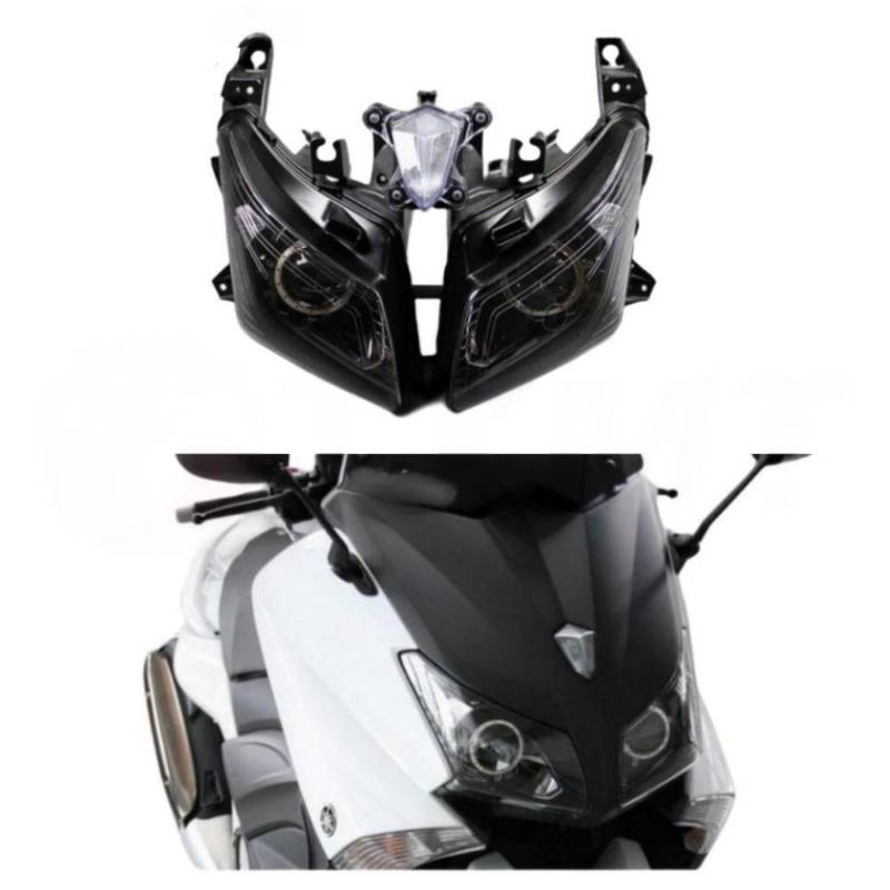 HOMXDBCM Motorrad Scheinwerfer Baugruppe für YAMAHA TMAX530 T-MAX 560,Wasserdicht Stoßfest DRL Motorradzubehör,TMAX530 15-16 von HOMXDBCM