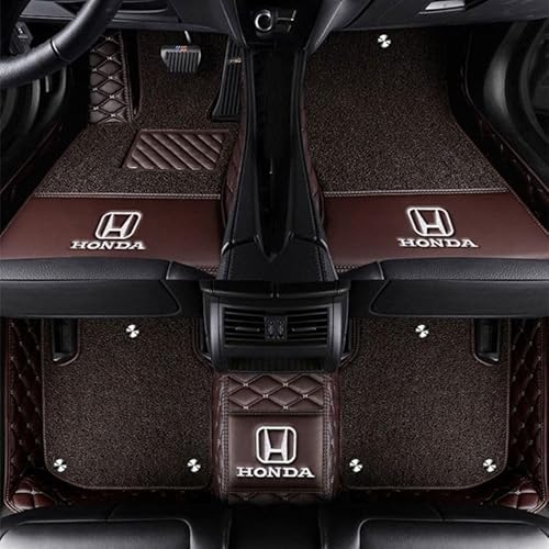 Matten Auto Fußmatten für Jade(5seats) 2013-2020,rutschfest Allwetterfuß Matten Auto Zubehör,DoubleLayer-Brown von HOMXDBCM