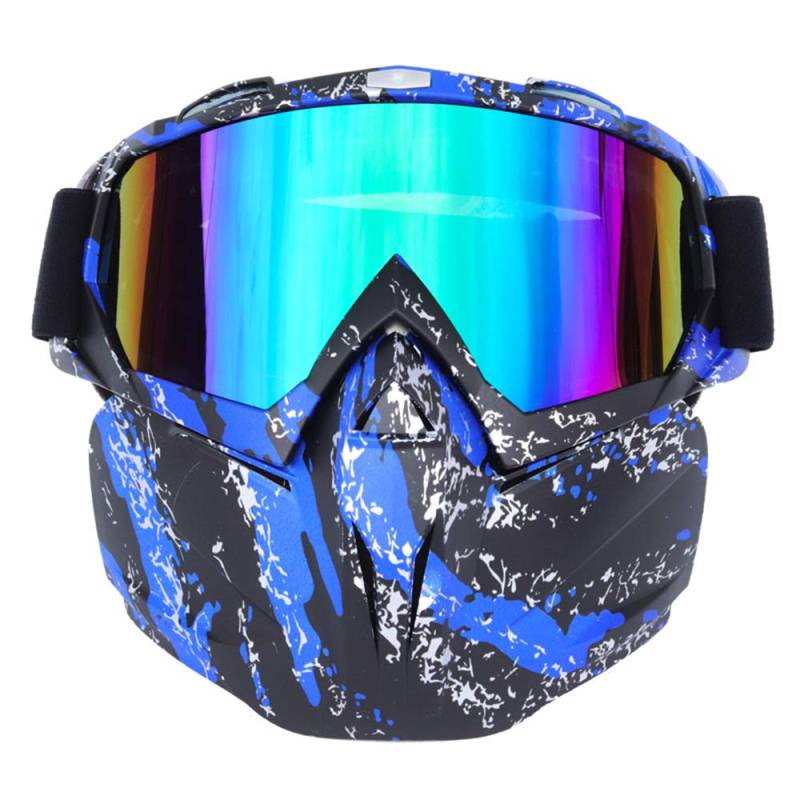 HONCENMAX Motorrad-Schutzmaske, Motorrad Maske Brille Herren Motorrad Goggle Gesichtsmaske Schutzmaske männer Schutzbrille Skibrille - für Motorrad Snowboard Brille Motorradbrillen UV-Schutz von HONCENMAX