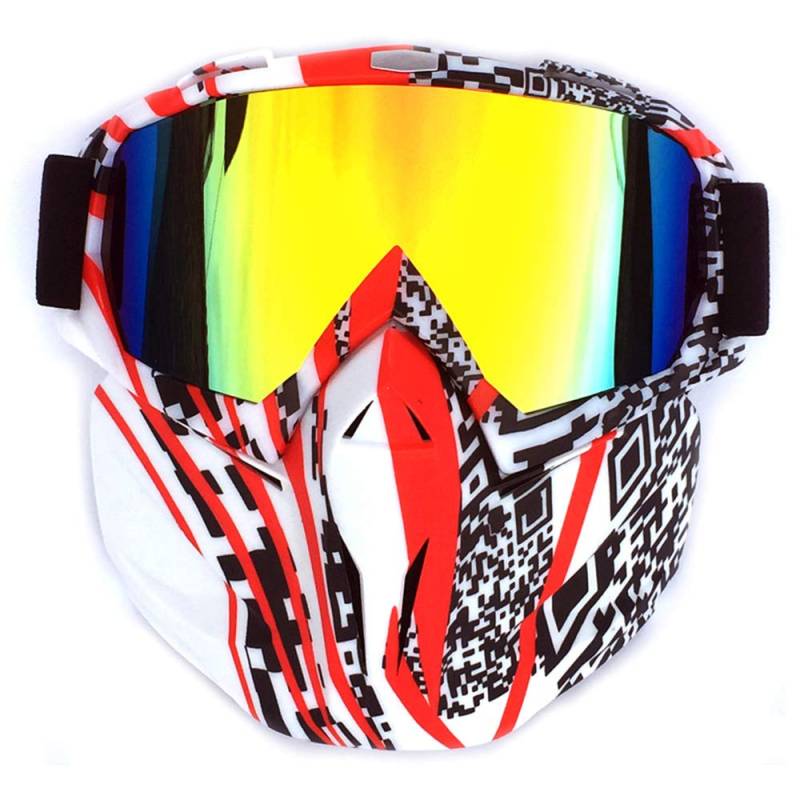 HONCENMAX Motorrad-Schutzmaske, Motorrad Maske Brille Herren Motorrad Goggle Gesichtsmaske Schutzmaske männer Schutzbrille Skibrille - für Motorrad Snowboard Brille Motorradbrillen UV-Schutz von HONCENMAX