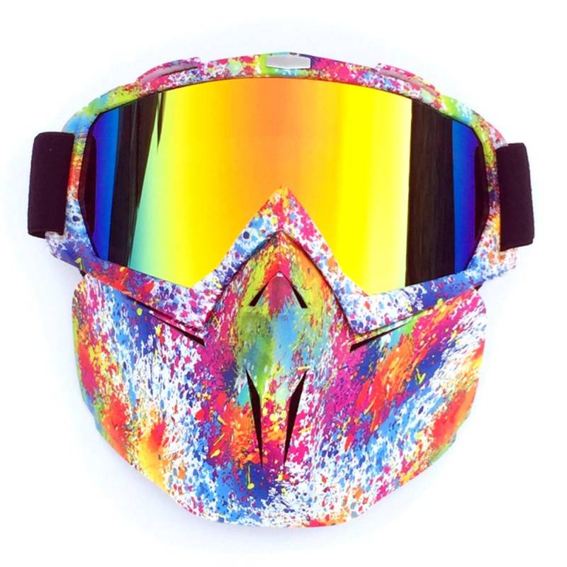 HONCENMAX Motorrad-Schutzmaske, Motorrad Maske Brille Herren Motorrad Goggle Gesichtsmaske Schutzmaske männer Schutzbrille Skibrille - für Motorrad Snowboard Brille Motorradbrillen UV-Schutz von HONCENMAX