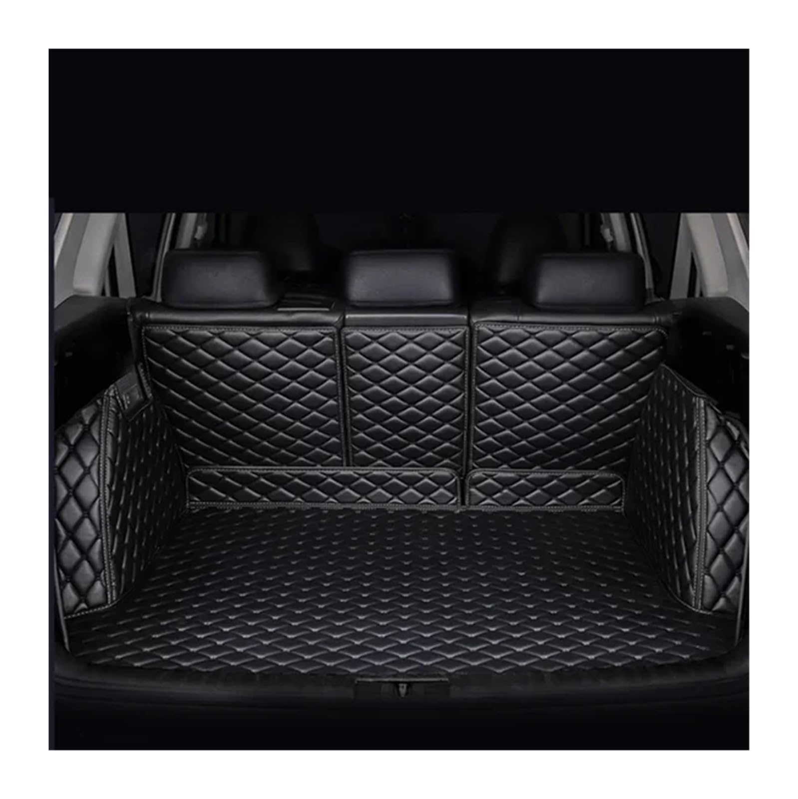 Auto Kofferraummatte Für Tiguan 5N 5seat 2007 2008 2009 2010 2011 2012 2013 2014 2015 2016 Kofferraum Matte Vollständig Kofferraum Matte Hinten Fracht Tablett Zubehör Kofferraumschutz Zubehör(Black B1 von HONGSHIZI