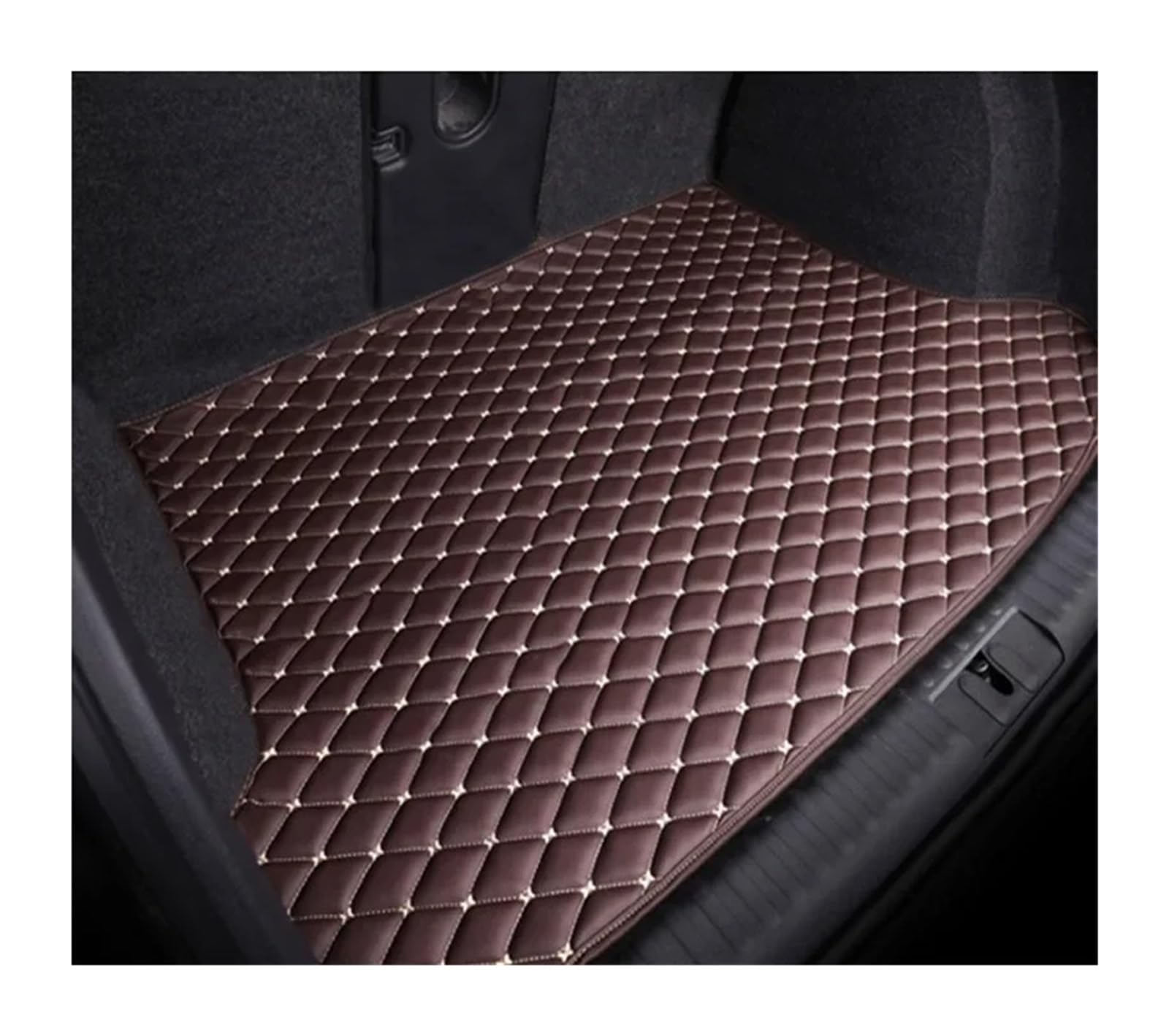 Auto Kofferraummatte Für Tiguan 5N 5seat 2007 2008 2009 2010 2011 2012 2013 2014 2015 2016 Kofferraum Matte Vollständig Kofferraum Matte Hinten Fracht Tablett Zubehör Kofferraumschutz Zubehör(Dark Bro von HONGSHIZI