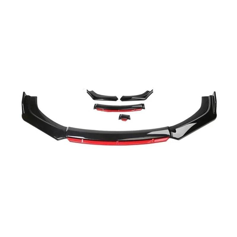 Auto Schwanz Spoiler Flügel Für A4 S4 A6 S6 Für Wagon Für Awant B6 B7 B8 Splitter Diffusor Bodykit Zubehör Auto Vorderen Stoßfänger Lip Universal Kinn Spoiler Dachspoilerflügel(Black Red) von HONGSHIZI