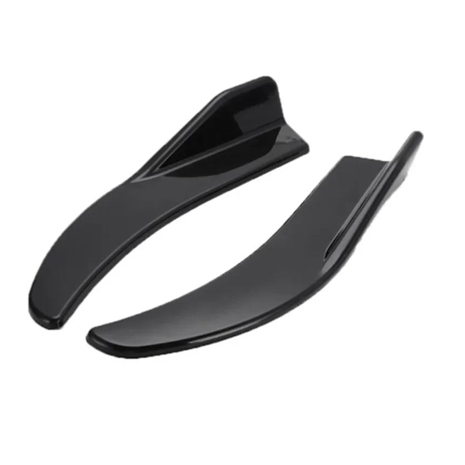 Auto Schwanz Spoiler Flügel Für Universal Auto Seitenschweller Auto Stoßstange Spoiler Vorne Hinten Lip Anti Kollision 1 Paar Dachspoilerflügel(Black) von HONGSHIZI