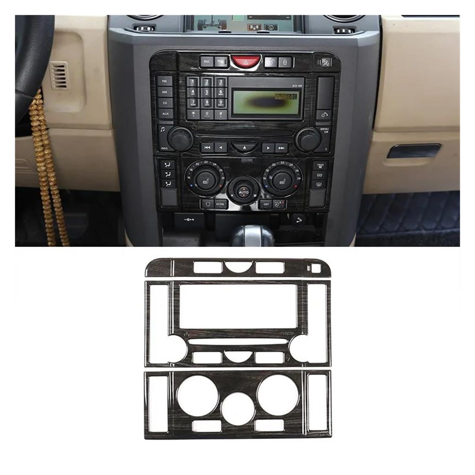 Control Panel Aufkleber Für Land Für Discovery 3 Für Rover LR3 2008 2005 2009 2004 2006 2007 Auto Rahmen Dekoration Aufkleber Innen Änderung Mittelkonsole Trim(10) von HONGSHIZI