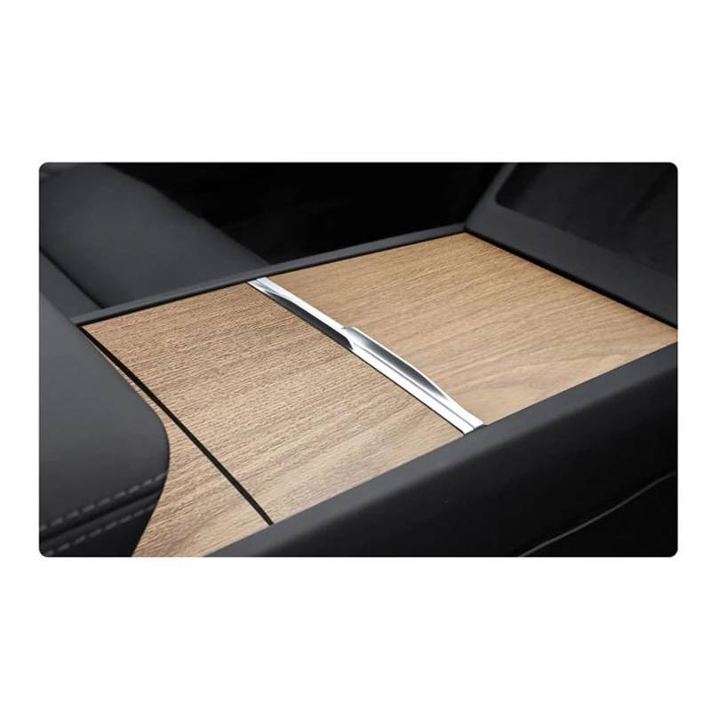 Interieur Mittelkonsole Für T&esla Für Modell 3 Highland 2024 Auto Center Console Panel Aufkleber Wildleder Film Carbon Zentrale Steuerung Abdeckung Control Panel Aufkleber(Vertical Grain) von HONGSHIZI