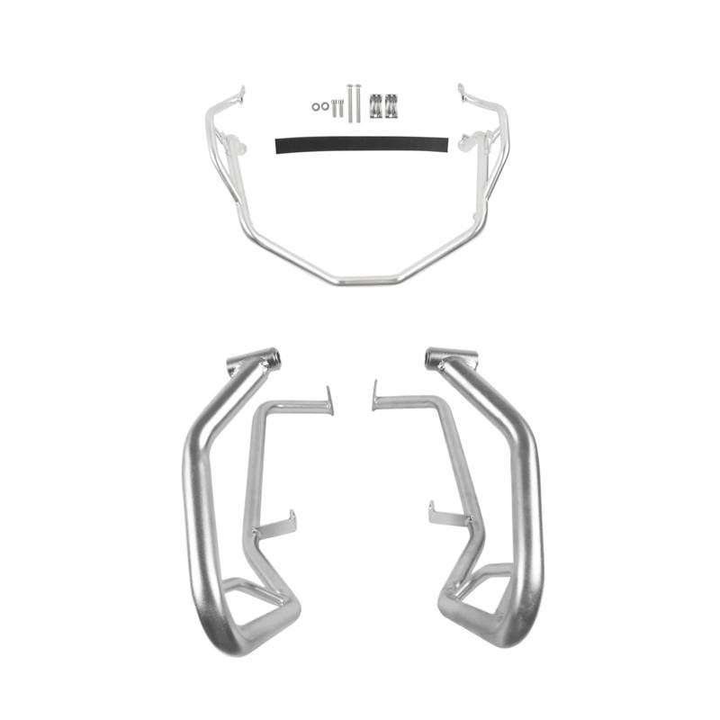 Sturzbügel Für X-ADV 750 XADV750 Für X&A&dv 750 X Für A&dv 750 2021 2022 Motorrad Crash Bar Motor Schutz Rahmen Sliders Stoßstange Fallen Protector Stoßstange Motor Schutz Autobahn(Full Set-Silver) von HONGSHIZI