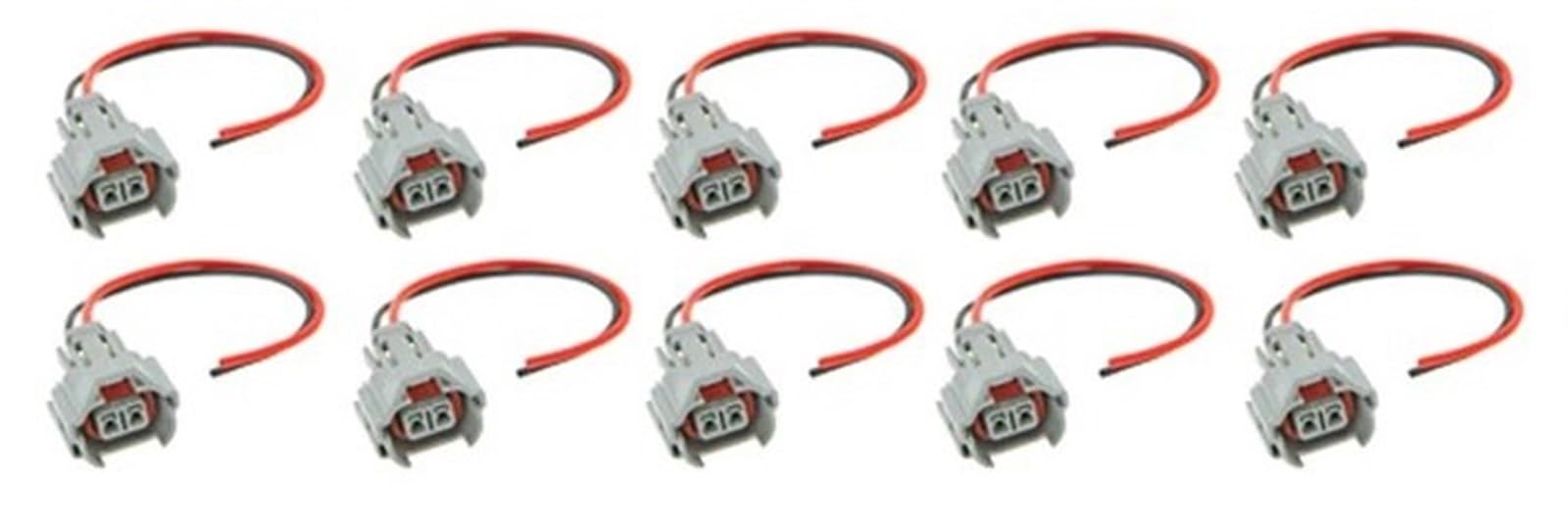 Auto Injektordüse 9655833580 01F023 1984G0 Kraftstoff Injektor Düse Für Peugeot 1007 206 207 Für BIPPER 1,4 1360 Einspritzdüsen(10X Plugs Connector) von HONGYISM